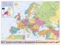 Falitérkép, 70x100 cm, fémléces, Európa országai és az Európai Unió, STIEFEL