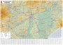 Falitérkép, 100x140 cm, fémléces, Magyarország autótérképe, STIEFEL