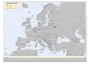 Kaparós Európa országai térkép, 78x57 cm, STIEFEL, ezüst bevonat